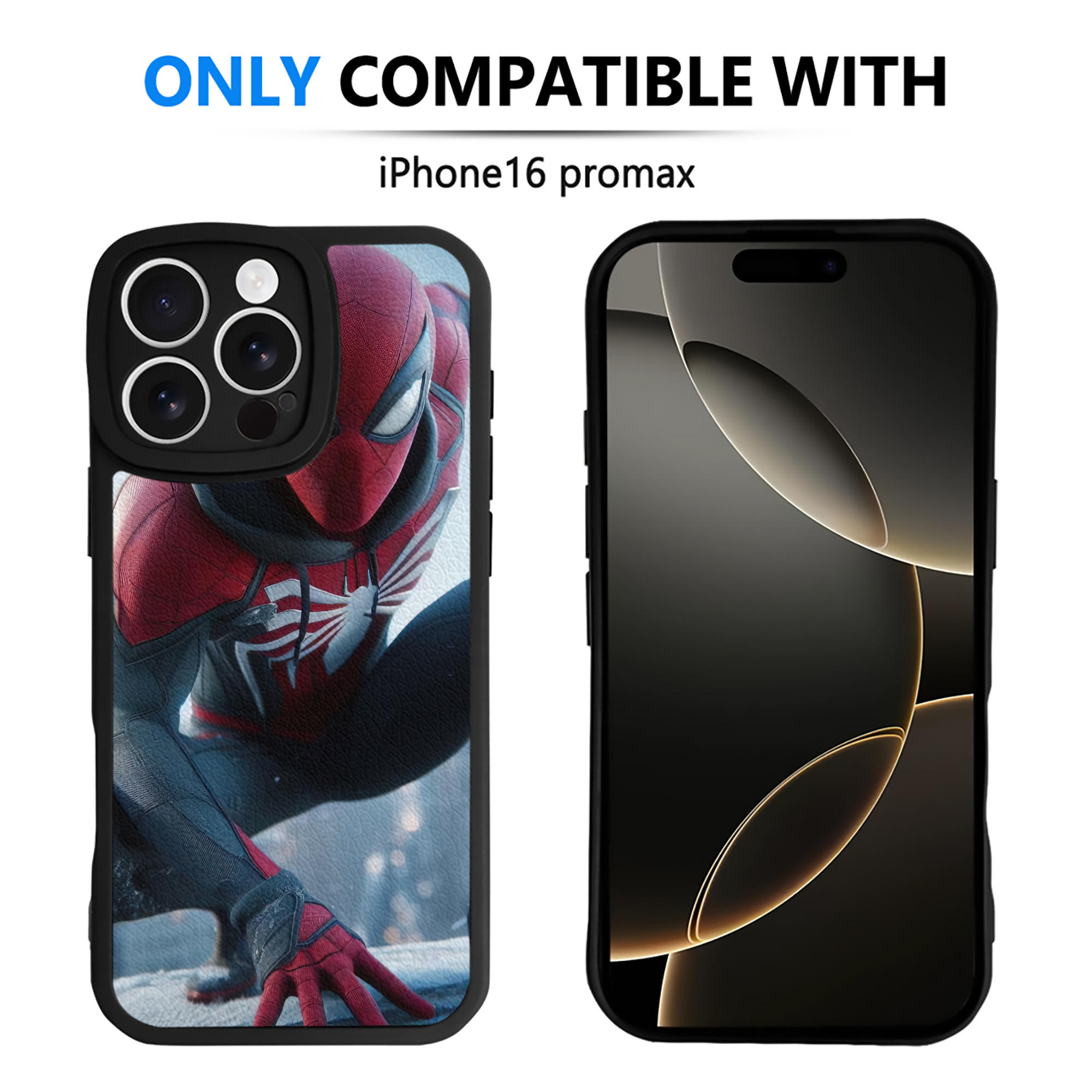 Spider Man スパイダーマン 【iPhone 16シリーズ対応】シリコンスマホケース（レザー調） 材質：シリコン